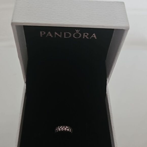 Pandora Authentic Sparkling Pink Spacer Charm With Stones - Picture 14 of 16